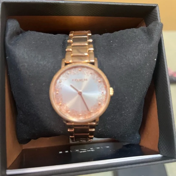Coach Women's Pink Dial Rose Gold Watch - Picture 2 of 4